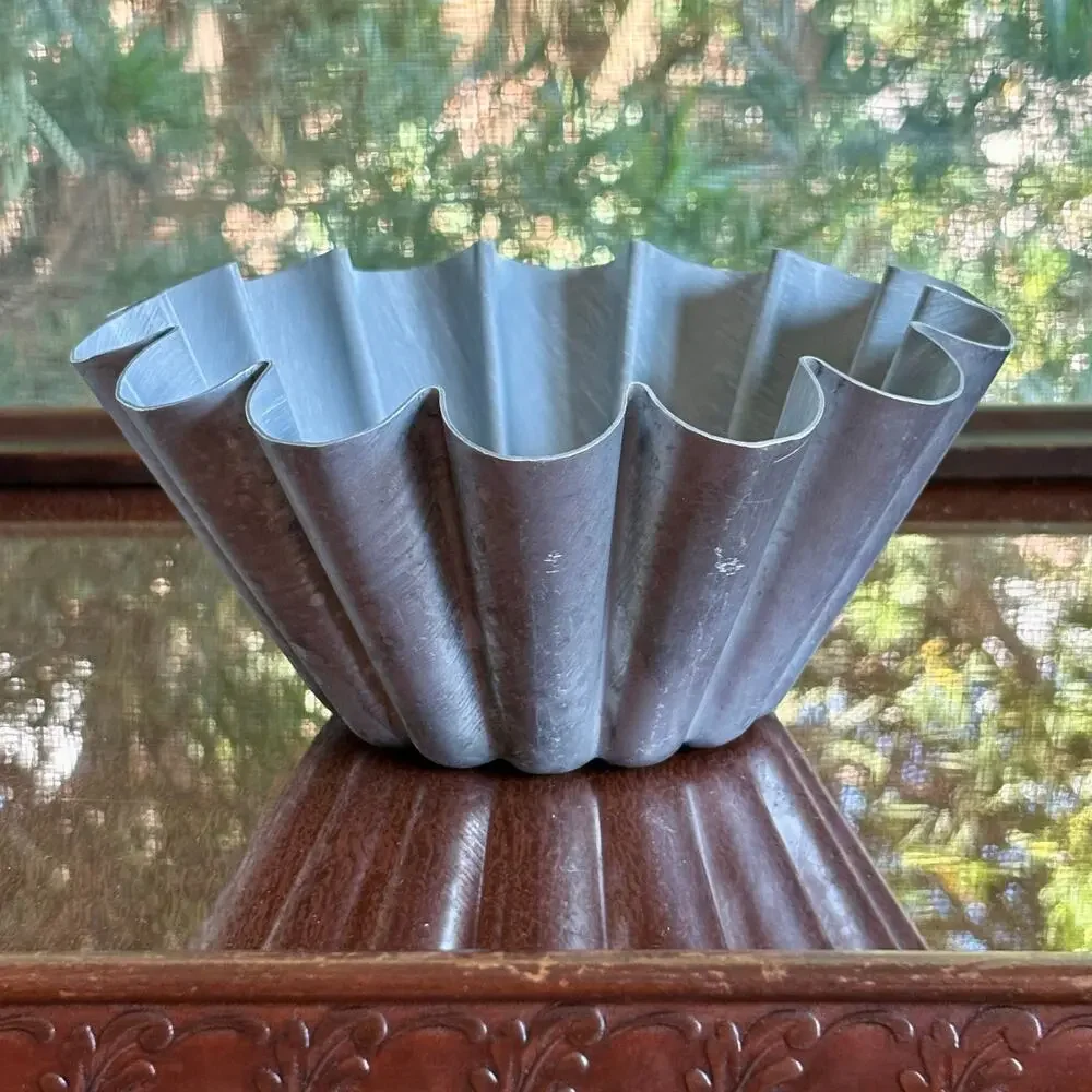 Vintage Tefal France Fluted Mold Aluminum Brioche Cake Mold 7.5 Inch